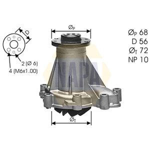 NAPA Water Pump NWP1357