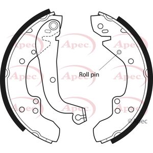 Apec Brake Shoes Set SHU354