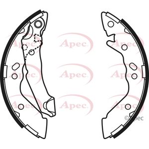 Apec Brake Shoes Set SHU590