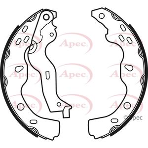 Apec Brake Shoes Set SHU722
