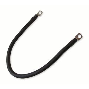 Black Battery Cable 30cm x 25mmsq with 10mm Eyelets