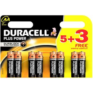Duracell AA - Eight Pack (Five Plus Three Free)