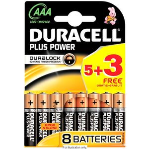 Duracell AAA - Eight Pack (Five Plus Three Free)