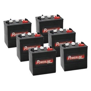 6 x T105 Powerline Deep Cycle Batteries 225Ah