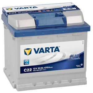 C22 Varta Blue Dynamic Car Battery 12V 52Ah (552400047) (012)
