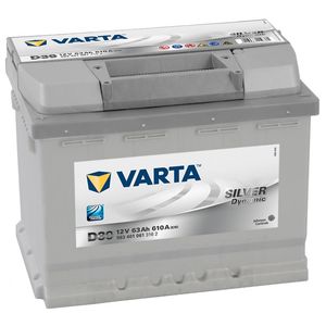 Type 078 Varta Silver Dynamic Car Battery 12V 63Ah (Short Code: D39) (Varta DIN: 563401061)
