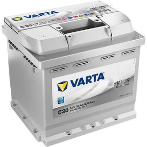Type 012 Varta C30 Silver Dynamic Car Battery 12V 54Ah   (Varta DIN: 554 400 053)