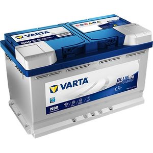 N80 Varta Blue Dynamic EFB Start-Stop Car Battery 12V 80Ah (580500080) Type 110