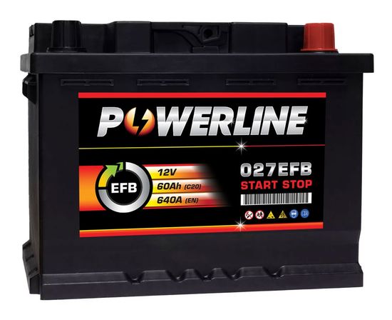 027 EFB Powerline Start Stop Car Battery 60Ah | eBay