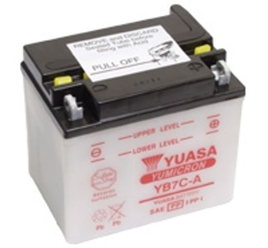 Genuine Yuasa YB7C-A High Power Bike Motorbike Motorcycle Battery YB7CA ...